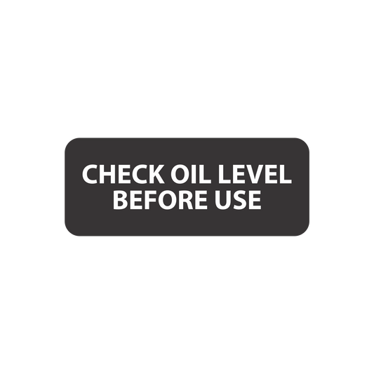 zBrandt - Check Oil Vinyl Label 50x20mm