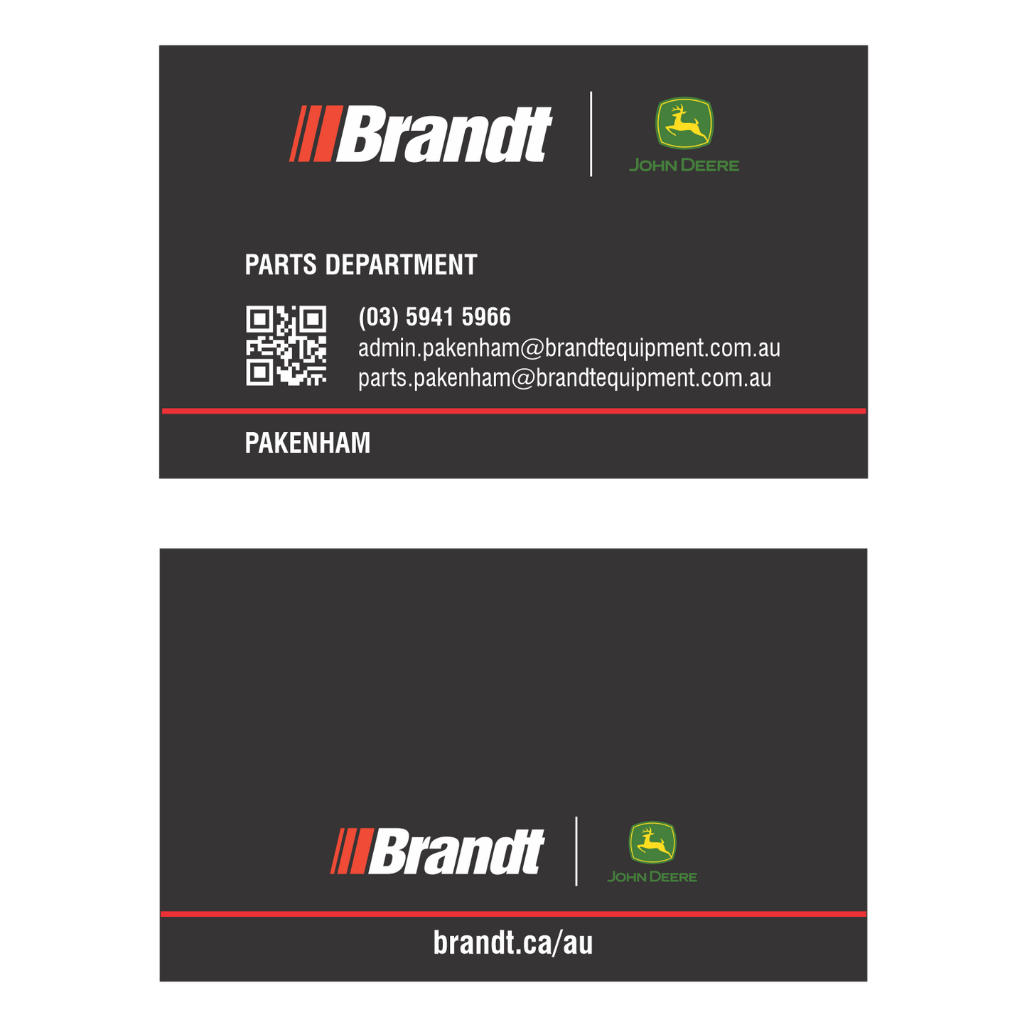 zBrandt - Parts Department Cards