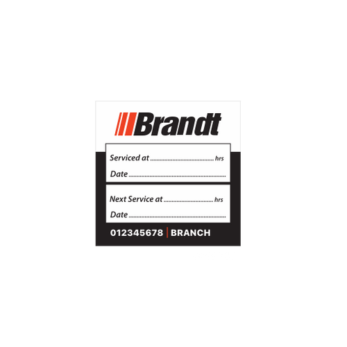 zBrandt - Mower Service Sticker - Synthetic