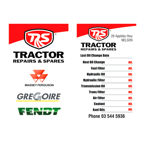 Tractor & Agricultural - Synthetic Service Stickers