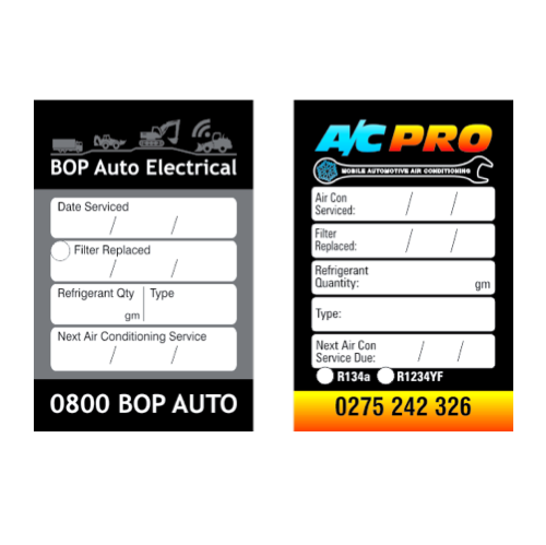 Air Conditioning Service Labels – Orange Dog