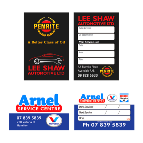 Service Sticker Layout Sample Custom Service Stickers – Orange Dog