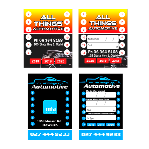 Custom Service Stickers – Orange Dog