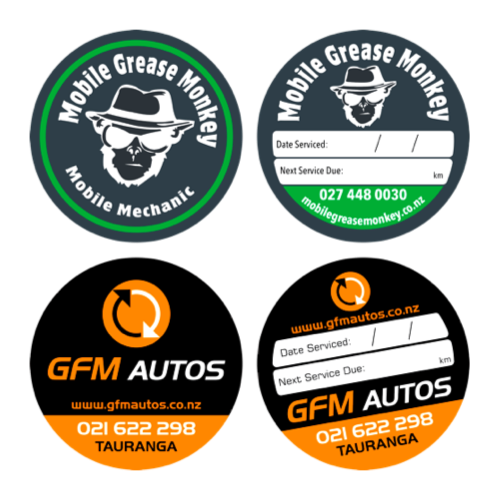 Custom Service Stickers – Orange Dog